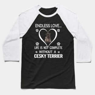 Cesky Terrier Lovers Baseball T-Shirt